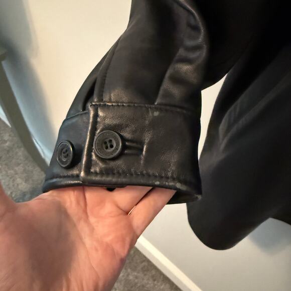 RARE RETIRED VINTAGE Trump Plaza: Men's Genuine Black Leather Jacket Size XL - Picture 8 of 9